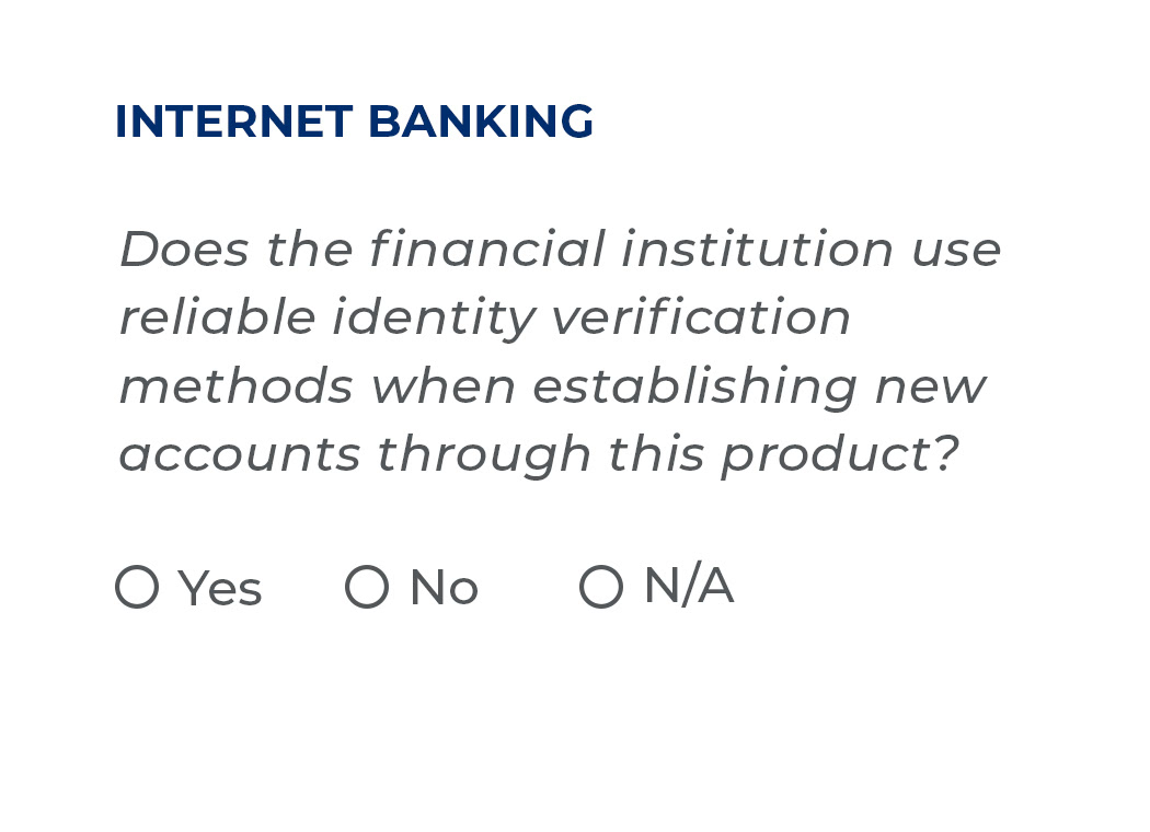Sample Question 1: Internet Banking