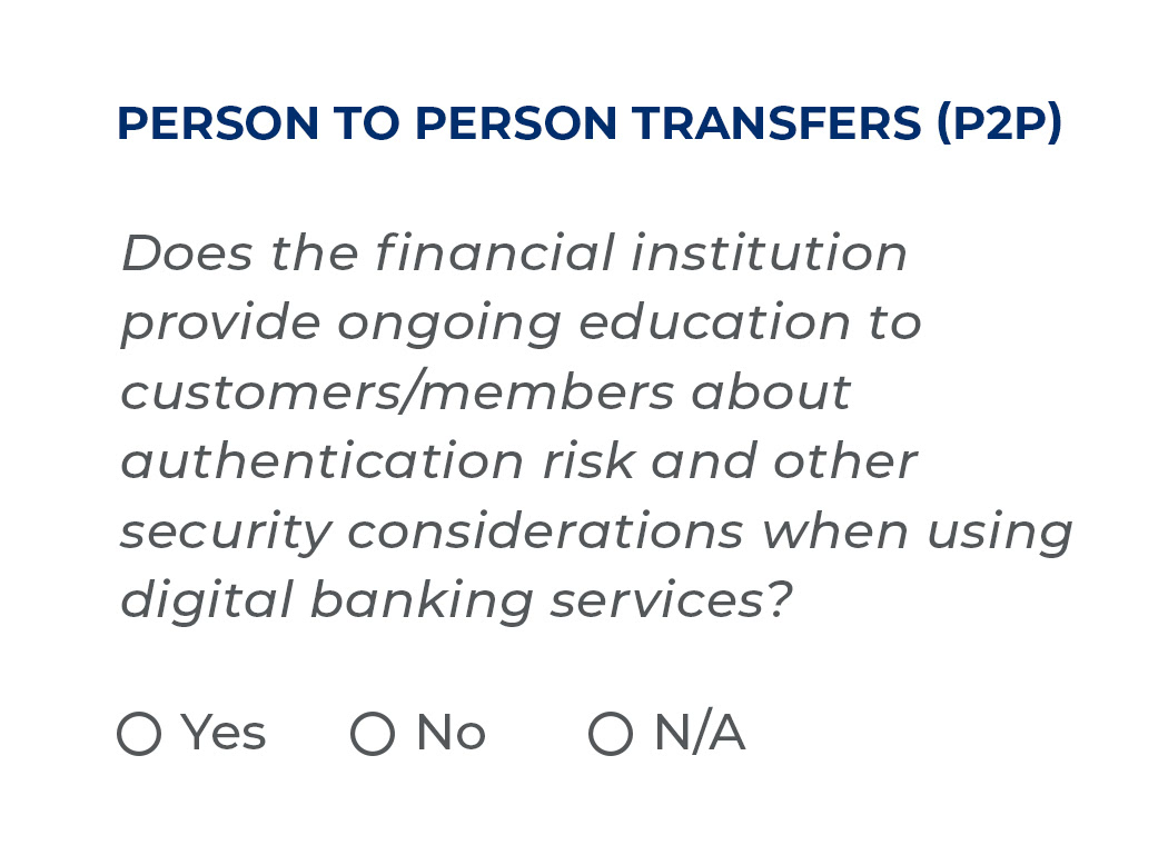 Sample Question 2: Person to Person Transfers