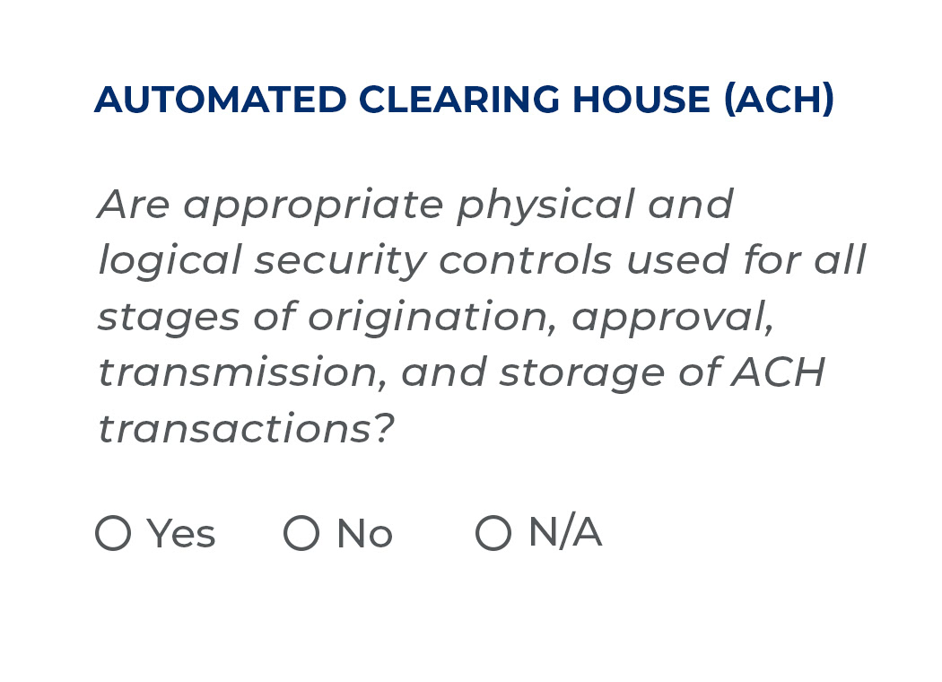 Sample Question 3: Automated Clearing House