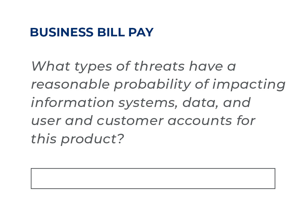 Sample Question 6: Business Bill Pay